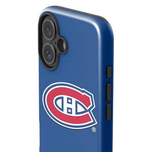 NHL Montreal Canadiens Solid Background iPhone 16 Plus Impact Case